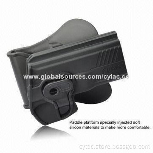 Polymer Gun Holster for Taurus PT800, PT24/7, Black Release Button